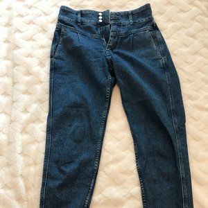 Sezane Sama Trousers, Blue Denim, Size 4 (Euro 36)